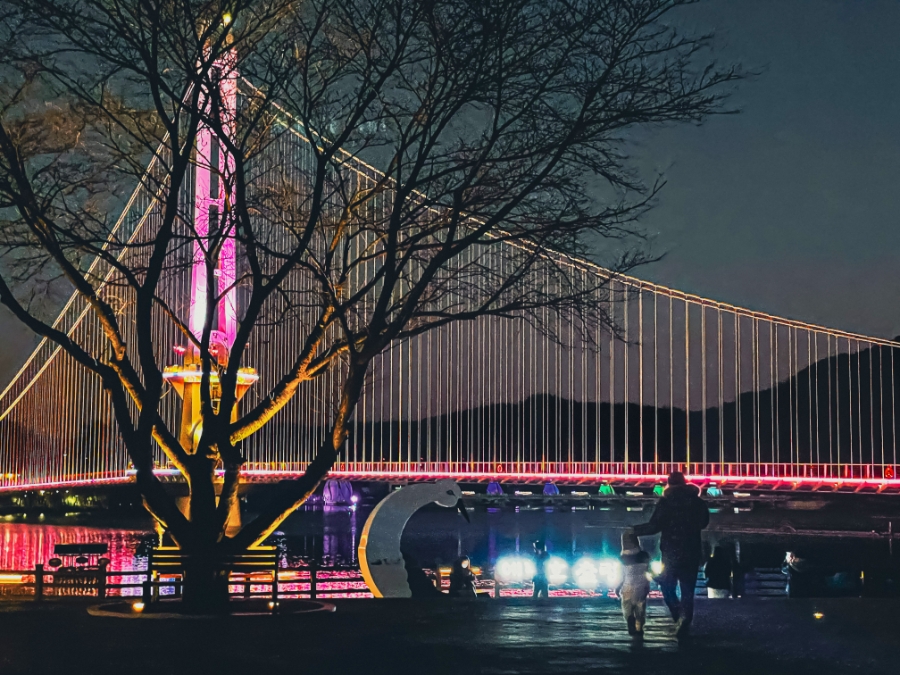 Boryeong Yedang Lake Swing Bridge Musical Fountain Times Boryeong Travel photo 6