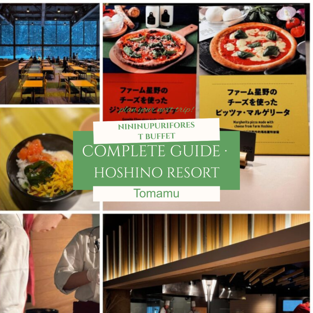Nininupuri forest buffet restaurant food collage Tomamu
