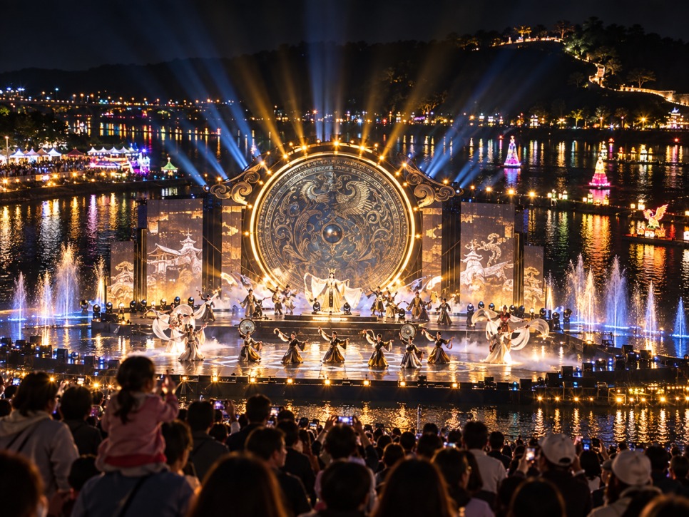 Night performance on the main stage by the Geumgang River