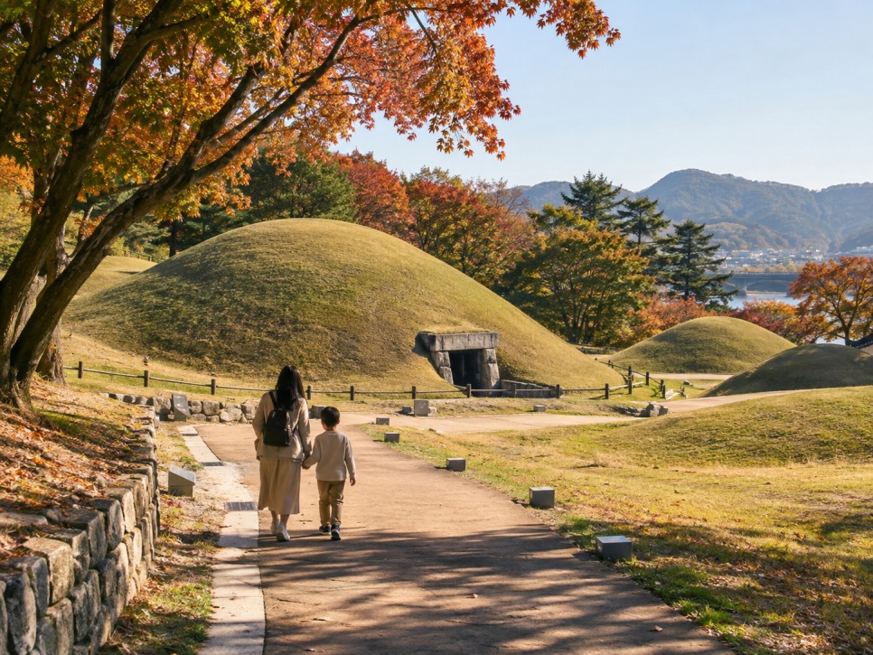 Royal tombs at the Tomb of King Muryeong complex