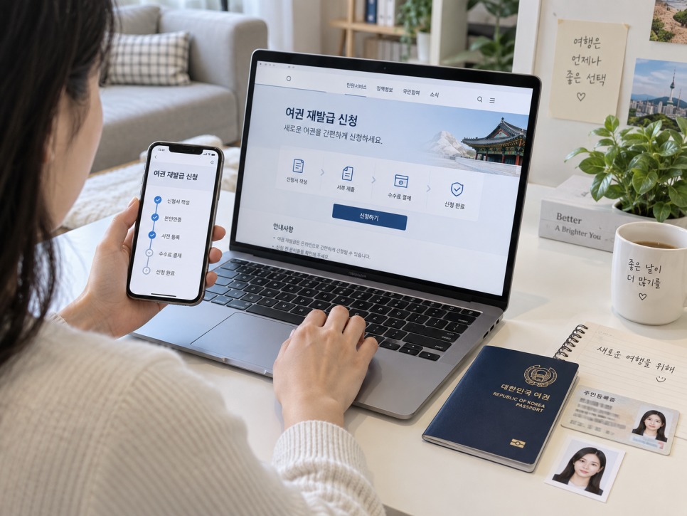 Gov24 passport renewal page on a smartphone