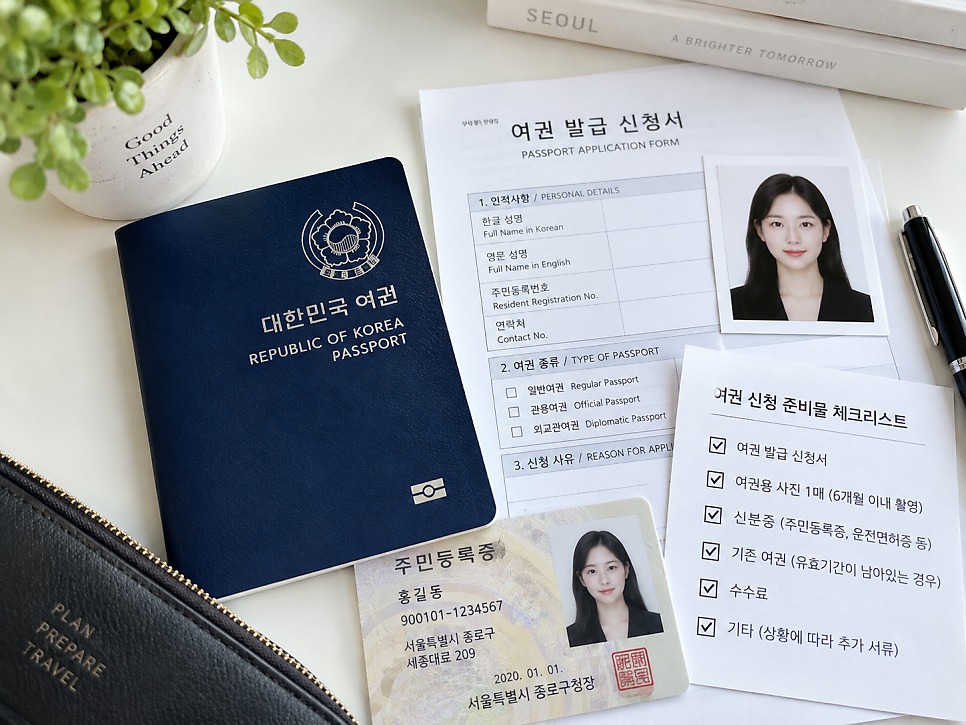 Family passports ready for an overseas trip