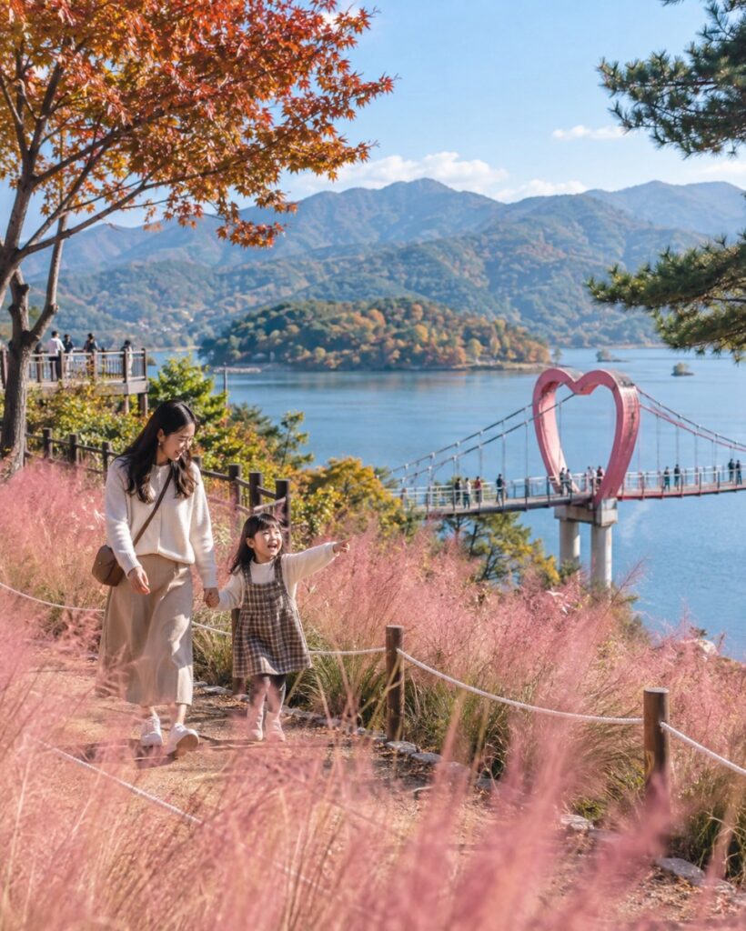 Golden autumn fields of Pyeongsa-ri