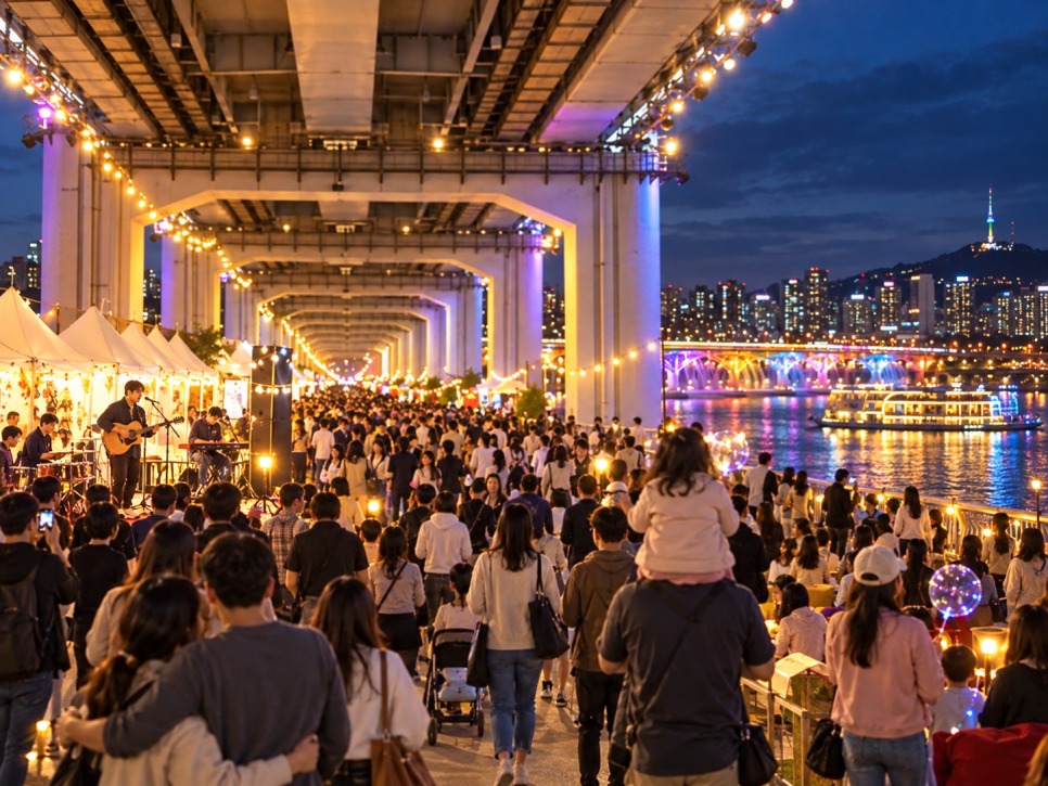 Evening view of the Han River from Jamsugyo