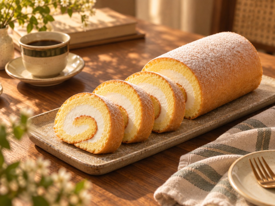 Pure Roll cake with fresh cream