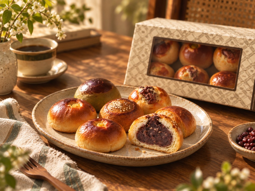 Box of Daejeon Blues Manju in six flavors