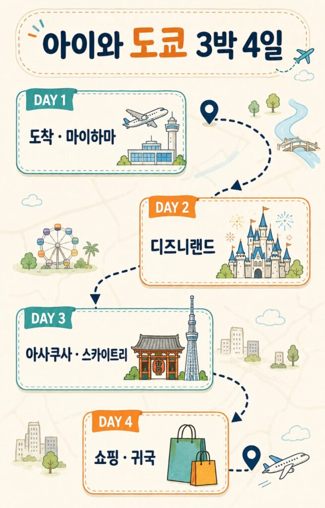 도쿄디즈니랜드 할로윈 아이와 3박 4일 추천 일정