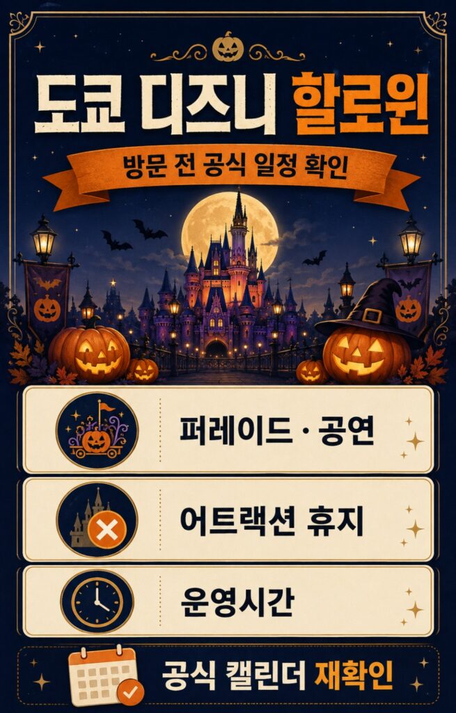 도쿄디즈니랜드 할로윈 아이와 3박 4일 추천 일정