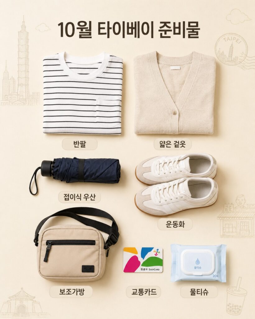 10월 타이베이 준비물과 주의사항