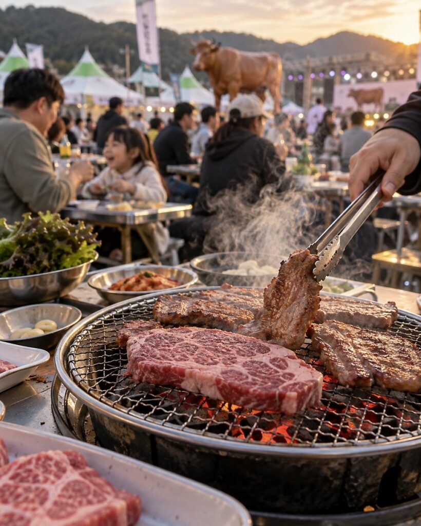 횡성한우축제 횡성한우축제에서 가장 먼저 할 것, 한우구이터