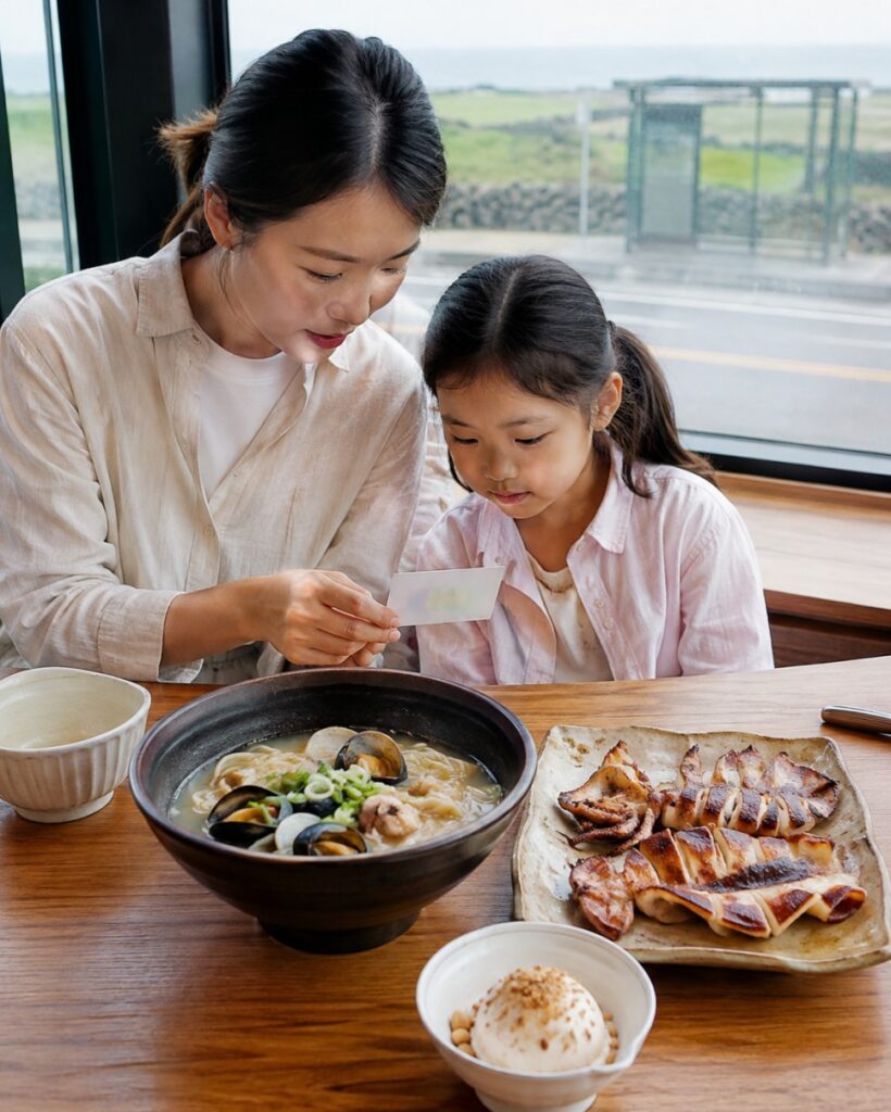 우도 차량규정 식사와 카페
