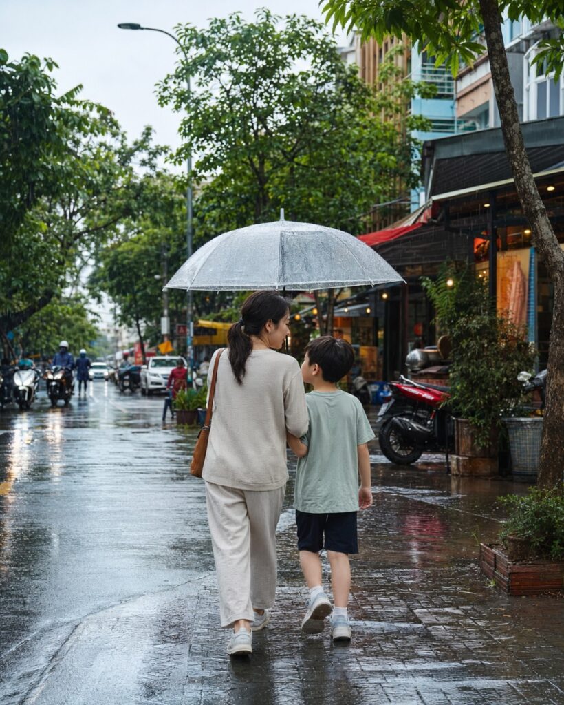 Vietnam rainy season travel with kids