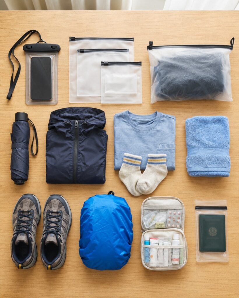 Rainy season packing list