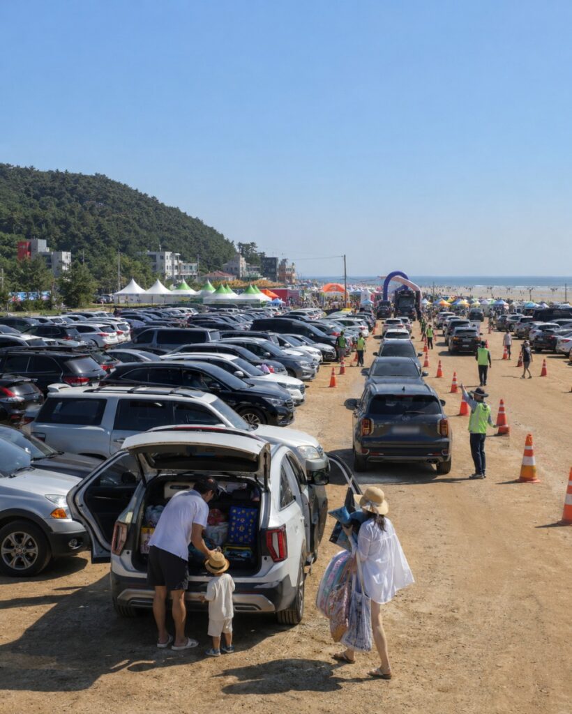 Temporary parking area