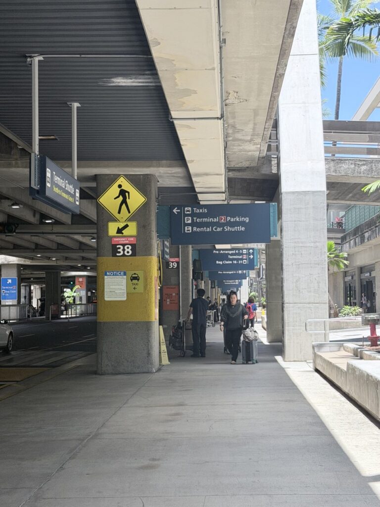 Budget counter at Honolulu airport