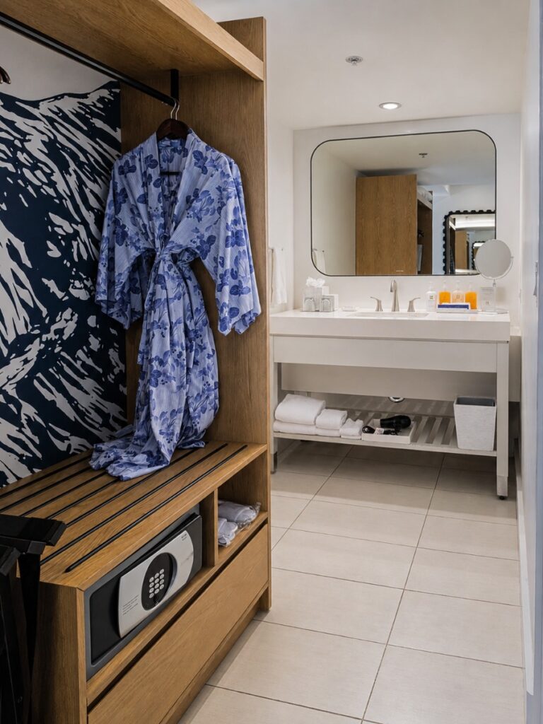 Closet with swimwear