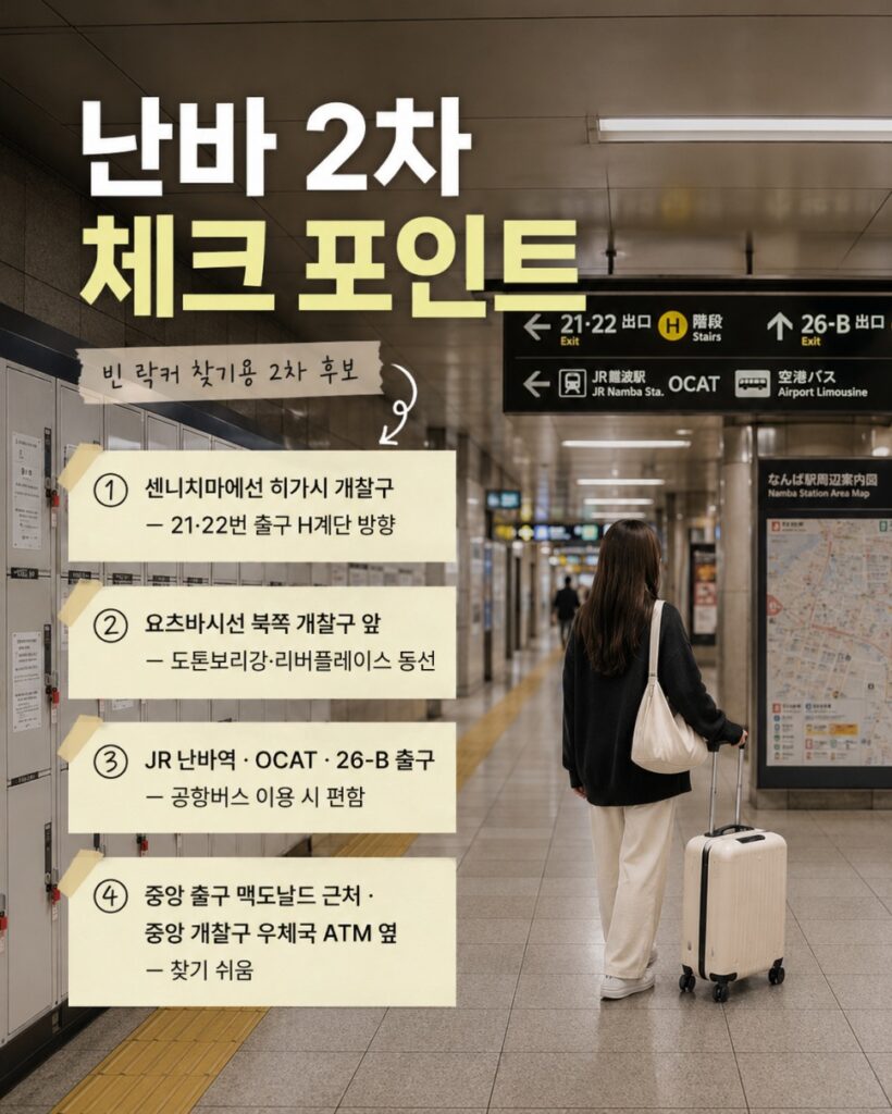 오사카 코인락커 난바 코인락커 위치, 도톤보리 갈 때 제일 중요해요