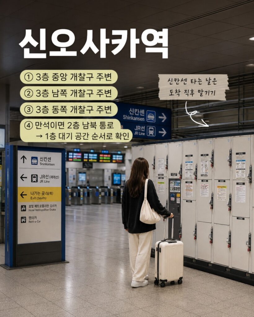 오사카 코인락커 신오사카역 코인락커 위치, 신칸센 타는 날 필수