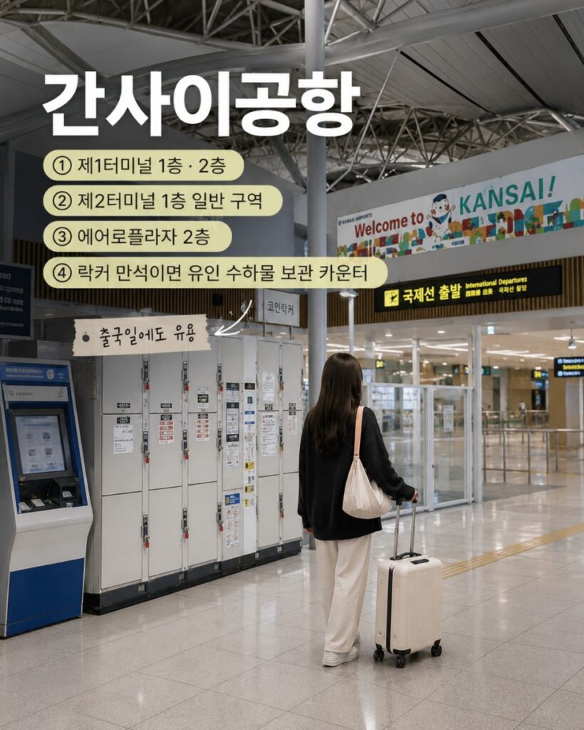 오사카 코인락커 간사이공항 코인락커 위치, 출국일에도 유용해요