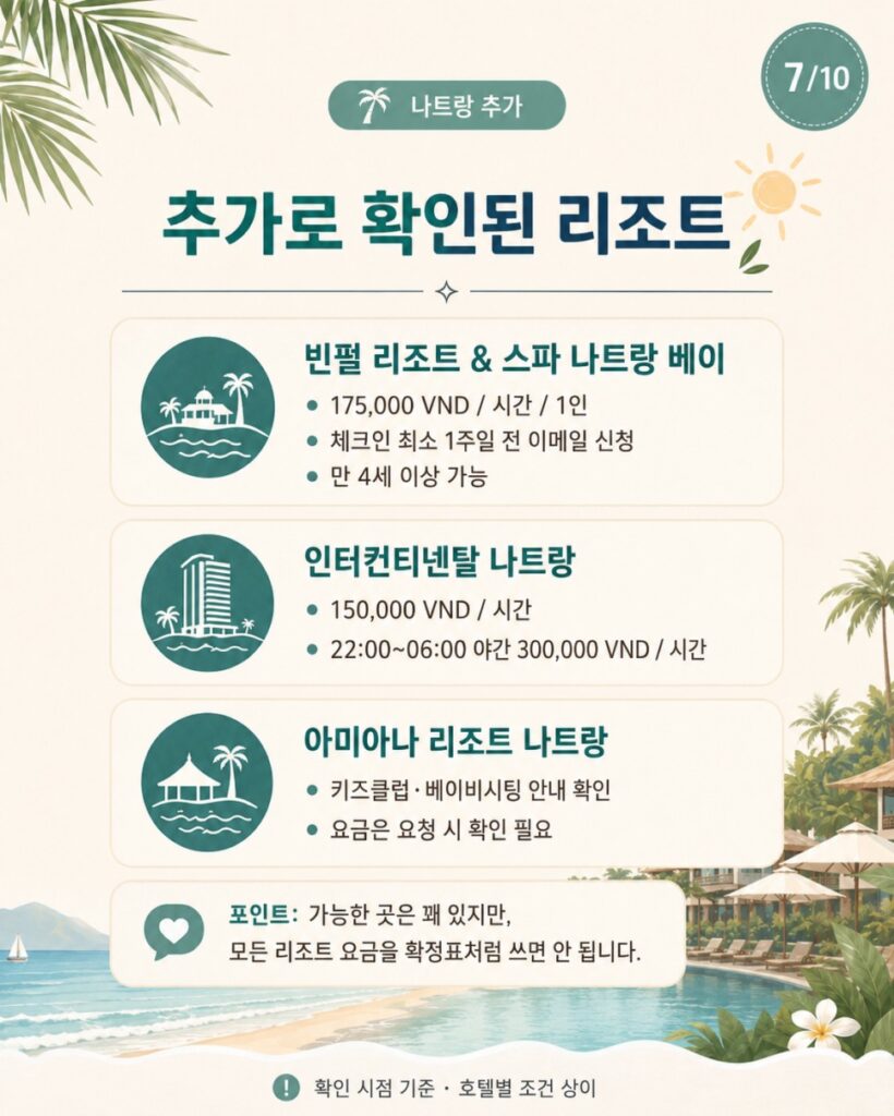 베트남 베이비시터 나트랑·깜란은 리조트 시터 활용도가 높은 편이에요