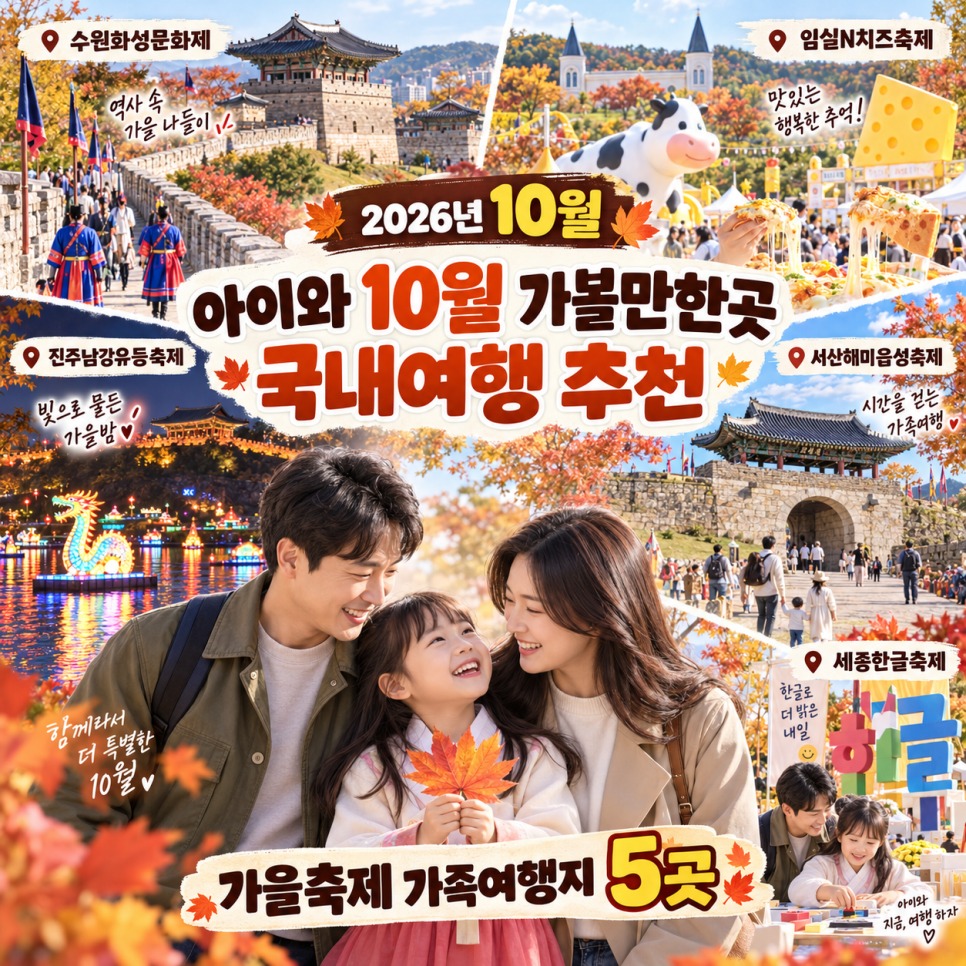 October festivals in Korea: Autumn festival scene in Korea with families