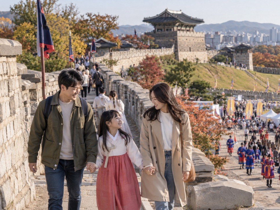 Suwon Hwaseong Fortress during the festival