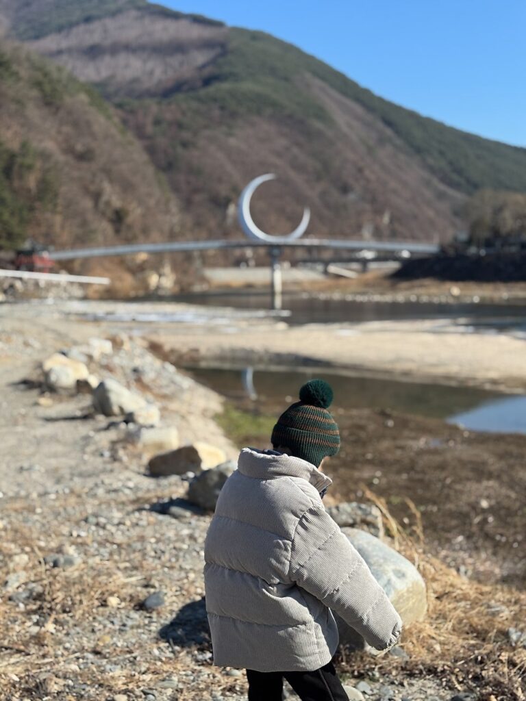 정선 아우라지 감성 포토존, 초승달을 닮은 '아우라지 달다리'