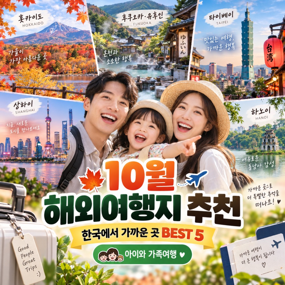 10월 해외여행지 대표 이미지