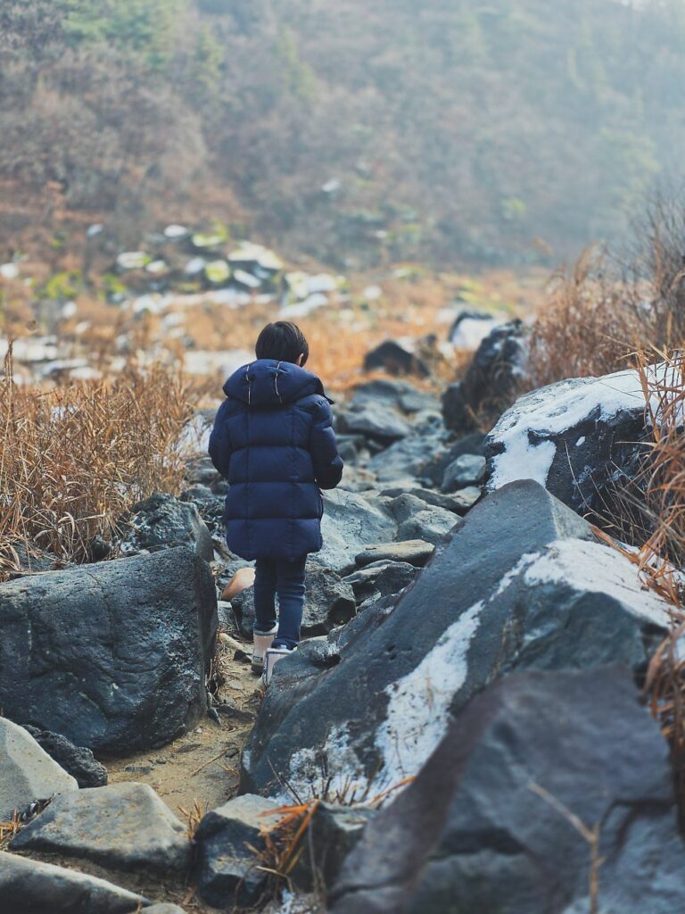 Bundled-up walkers