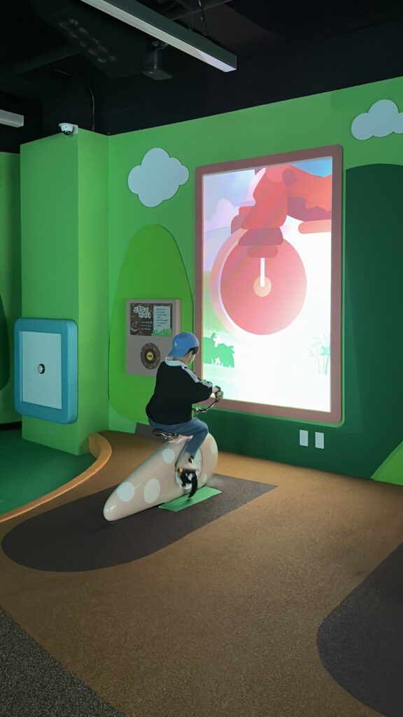 Kids at the exhibits