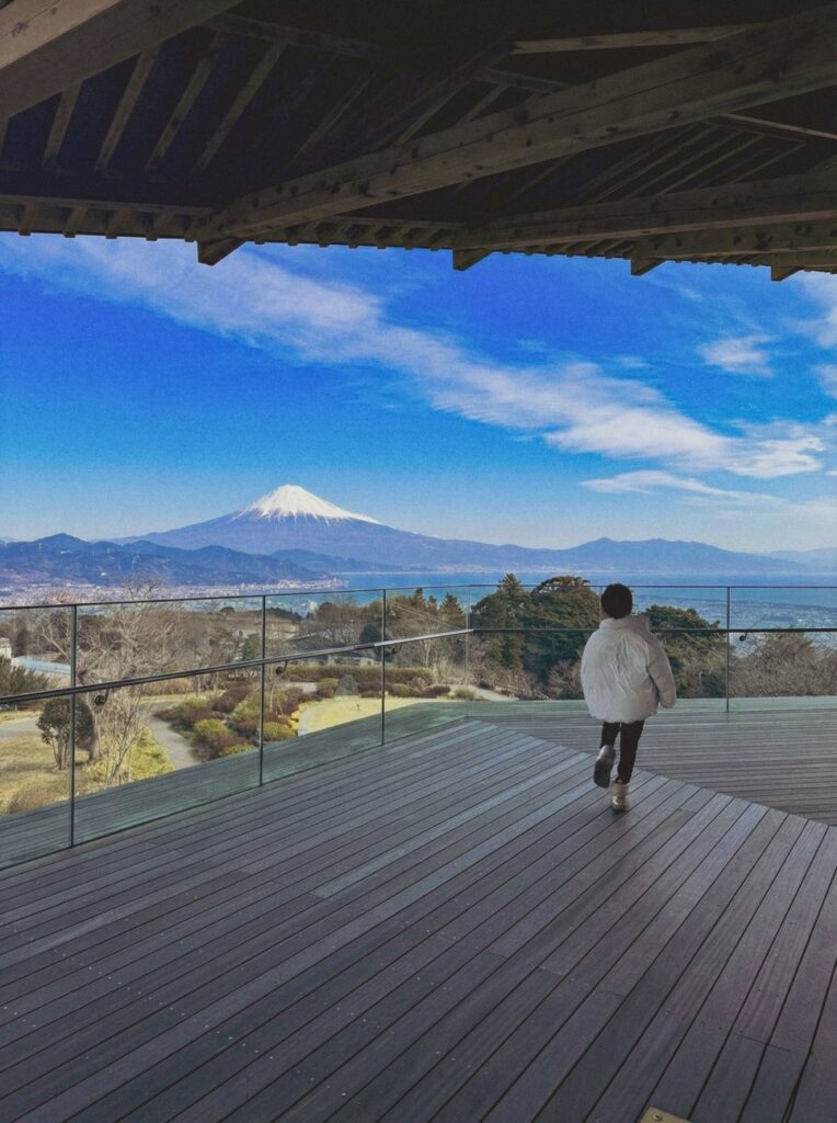 Wooden deck corridor