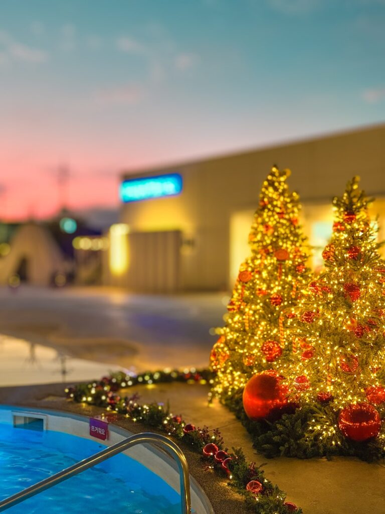 Lights at dusk