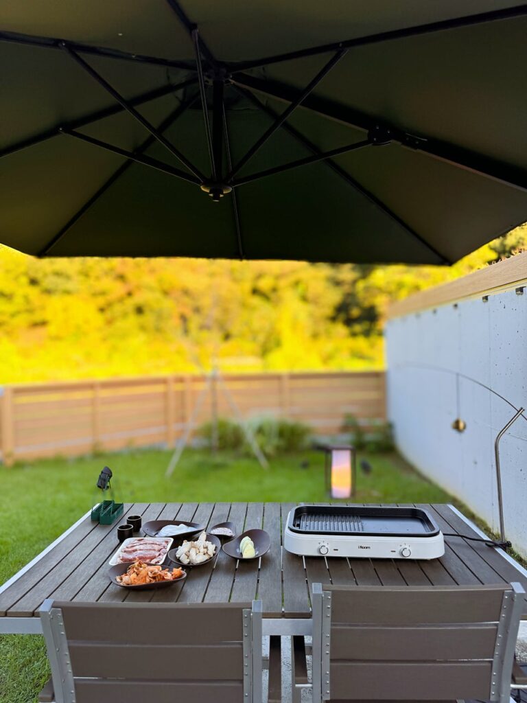 Private barbecue space