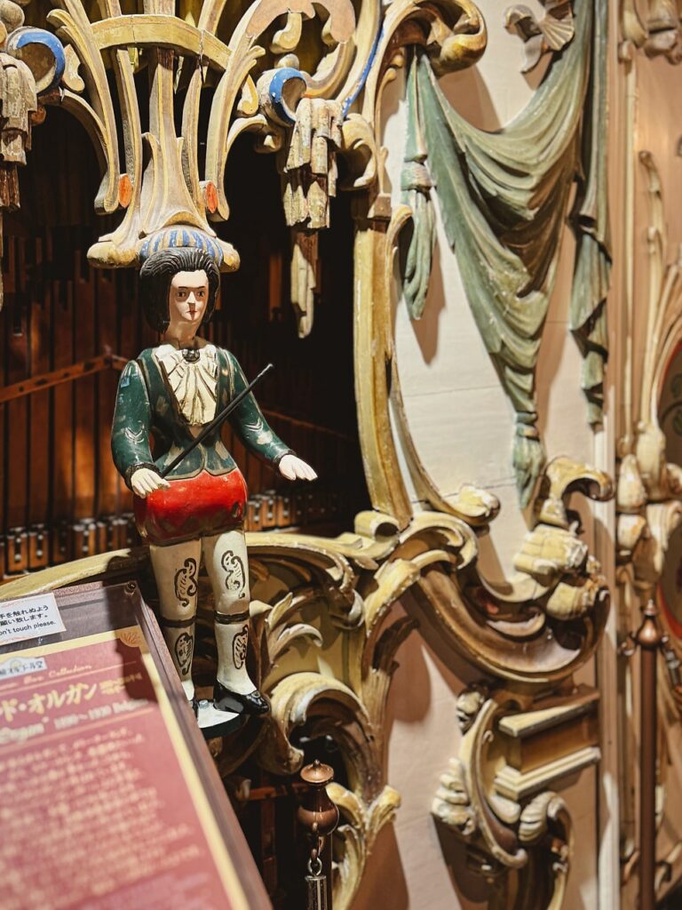 Music box museum in snow