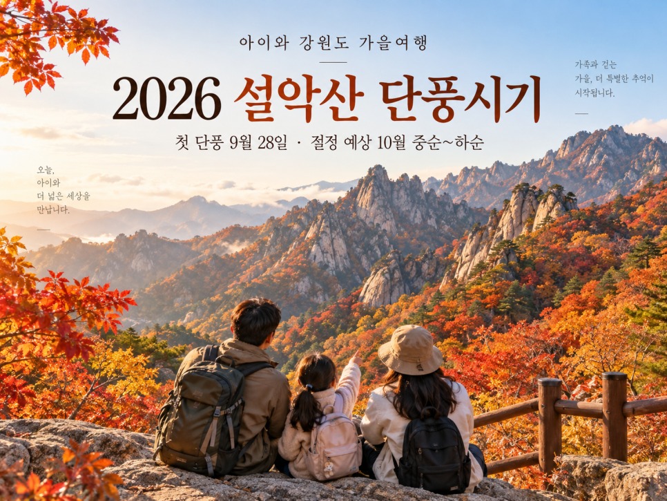 Seoraksan fall foliage: Seoraksan peaks starting to turn red and gold