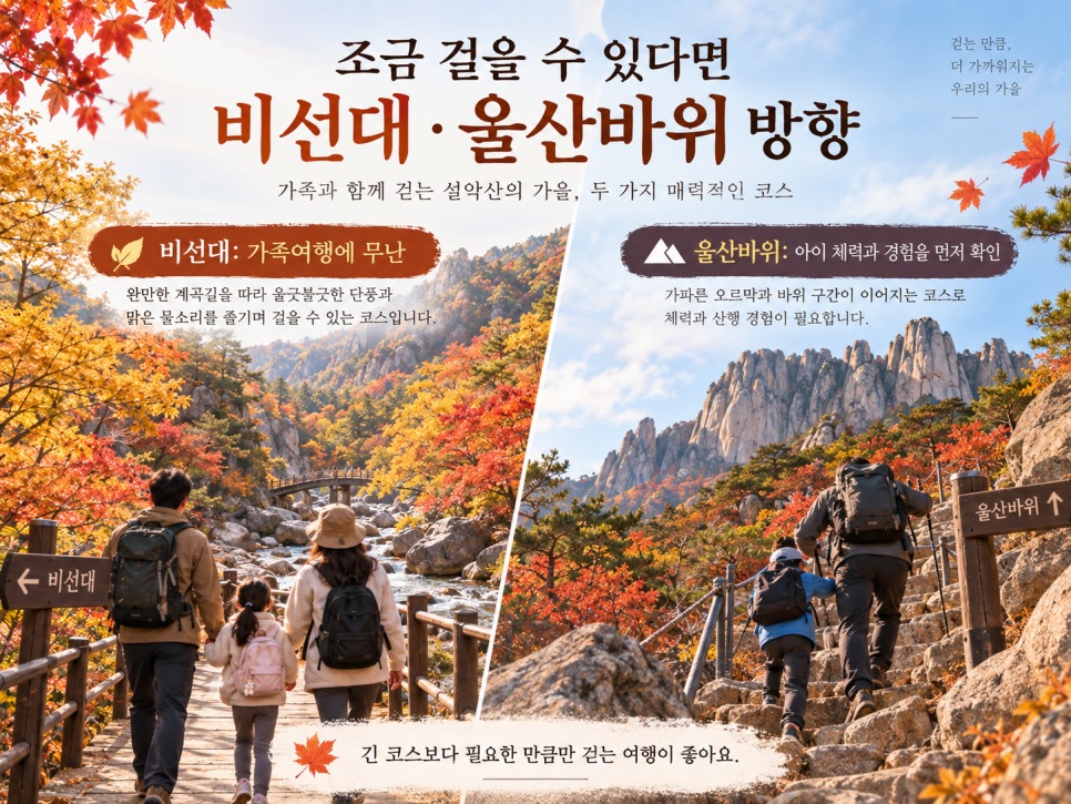 Hiking trail toward Biseondae in autumn