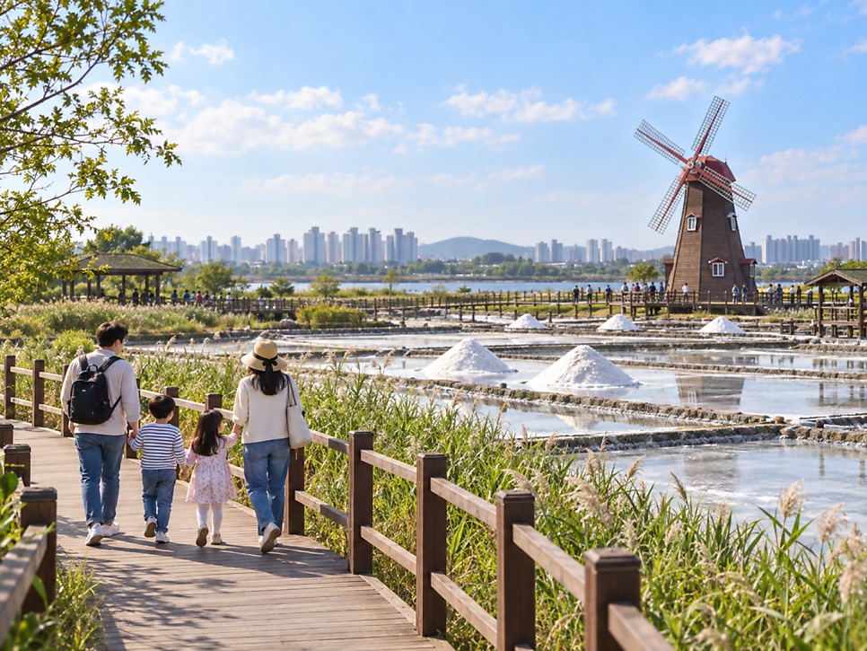 Boardwalk at Sorae Ecological Park wetlands