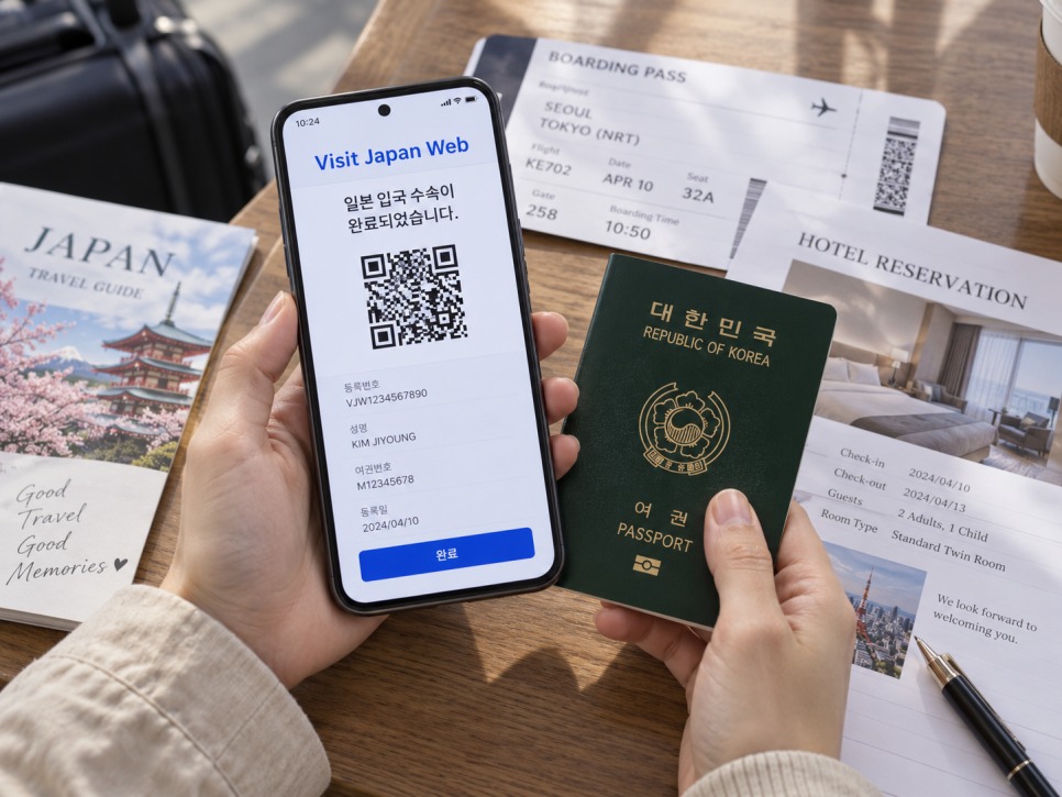 Single combined QR code for immigration and customs