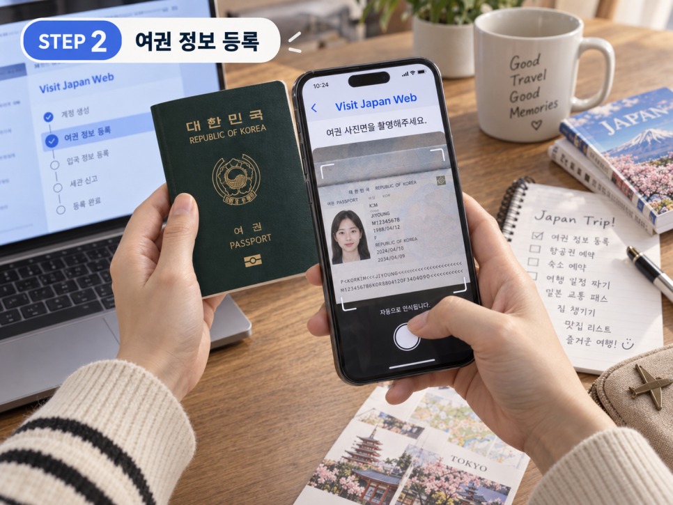 Entering passport details in Visit Japan Web