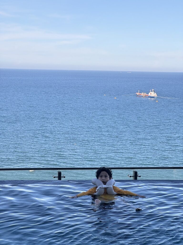 Pool at dusk