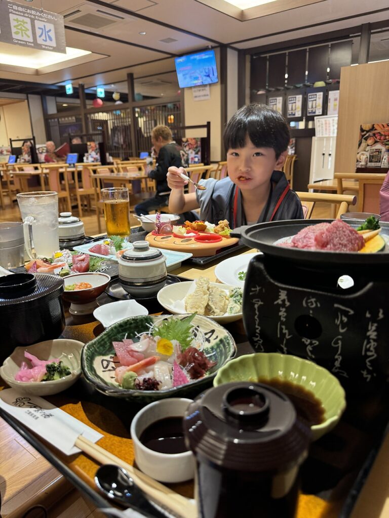 교토 료칸 온천 내 식당