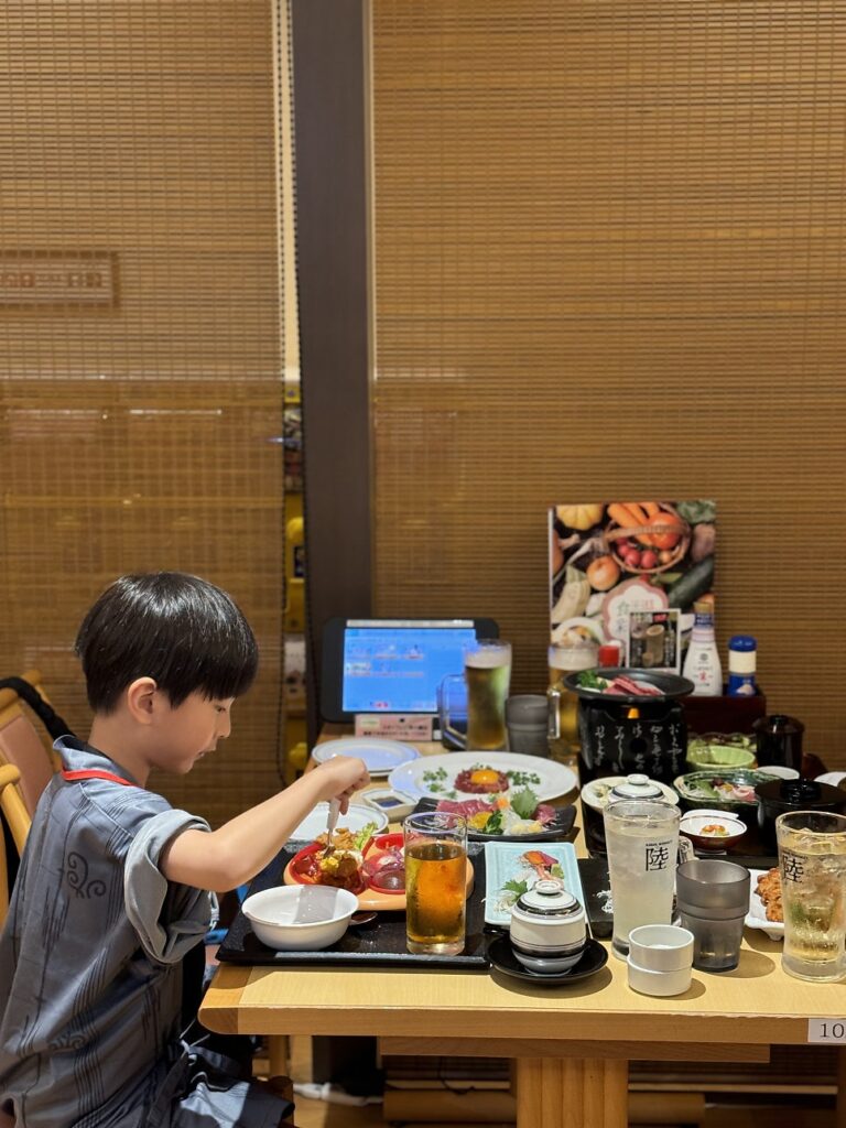 교토 료칸 온천 내 식당