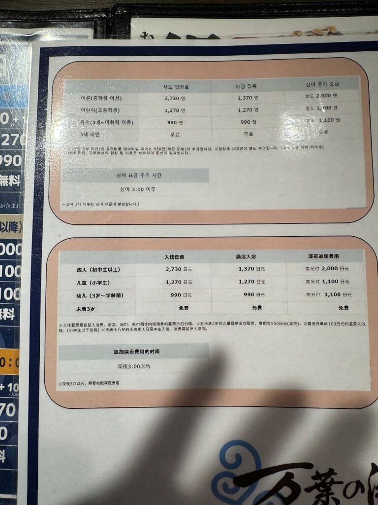 교토 료칸 대욕장과 노천탕 이용 방법