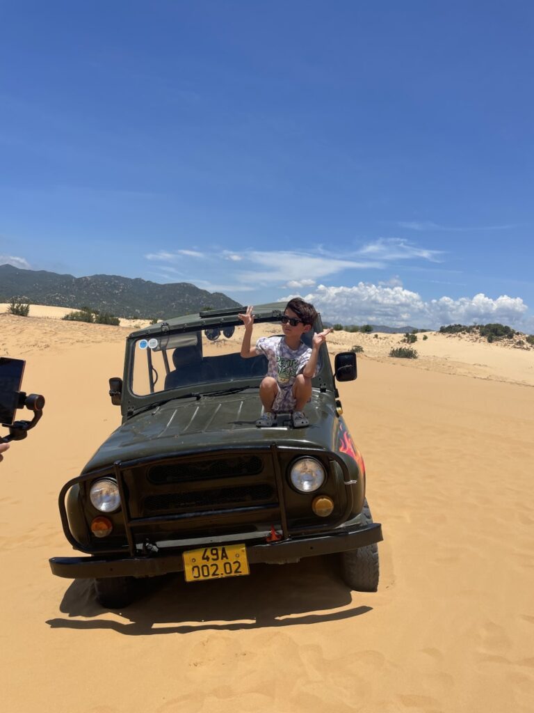 Jeep on the dunes