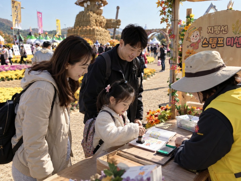 Families enjoying food booths at the festival