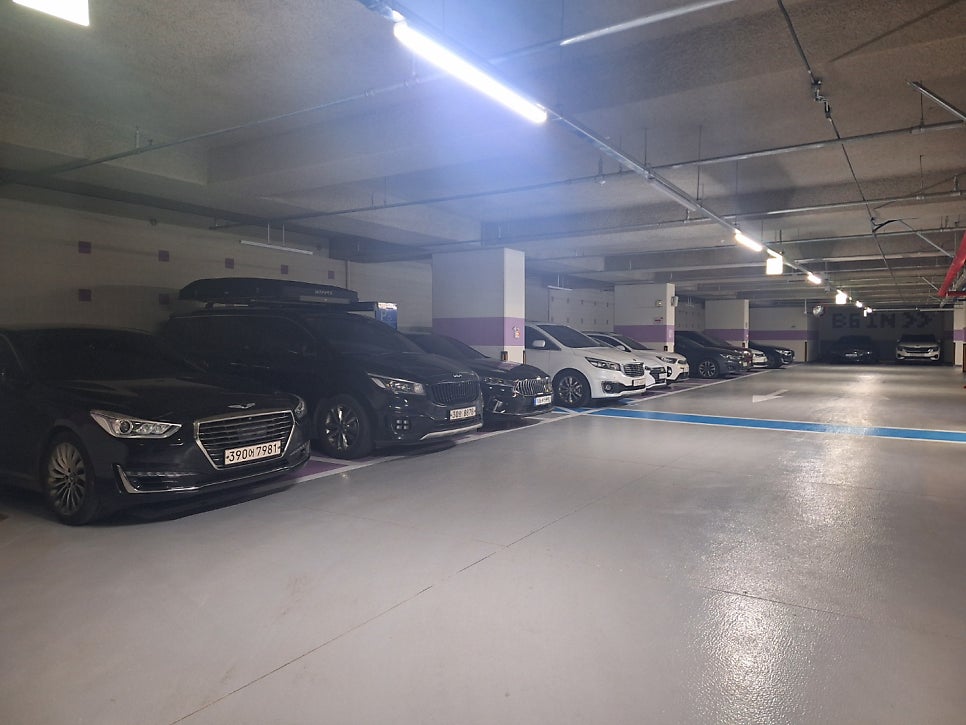 Inside the garage
