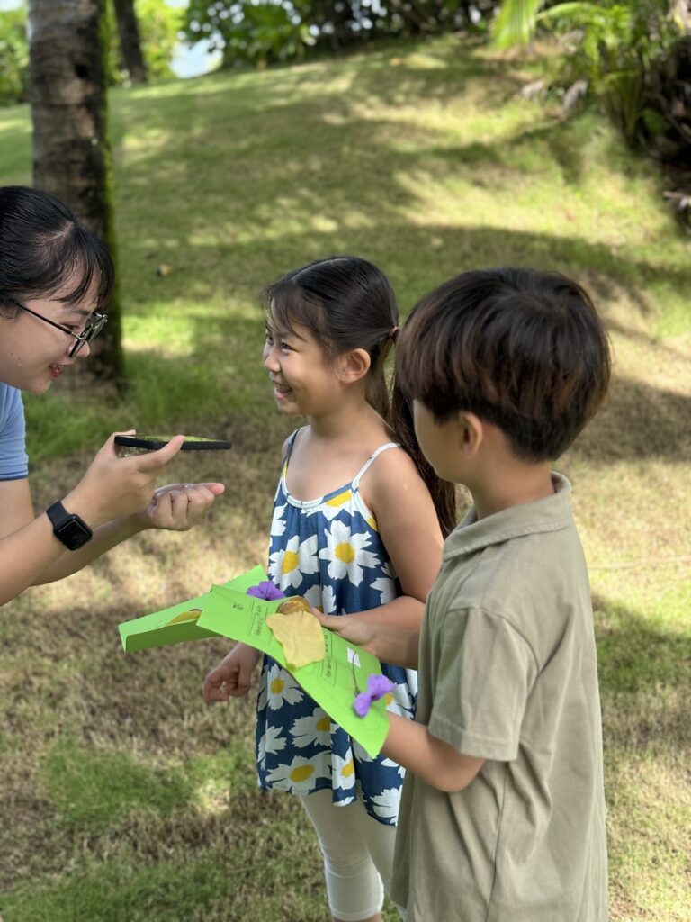 인터컨티넨탈 푸꾸옥 일요일 수업, 보물찾기와 나뭇잎 아트