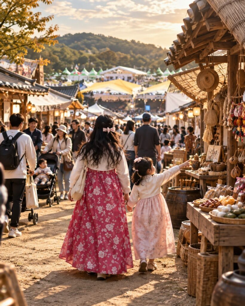 Recreated old Anseong market stalls