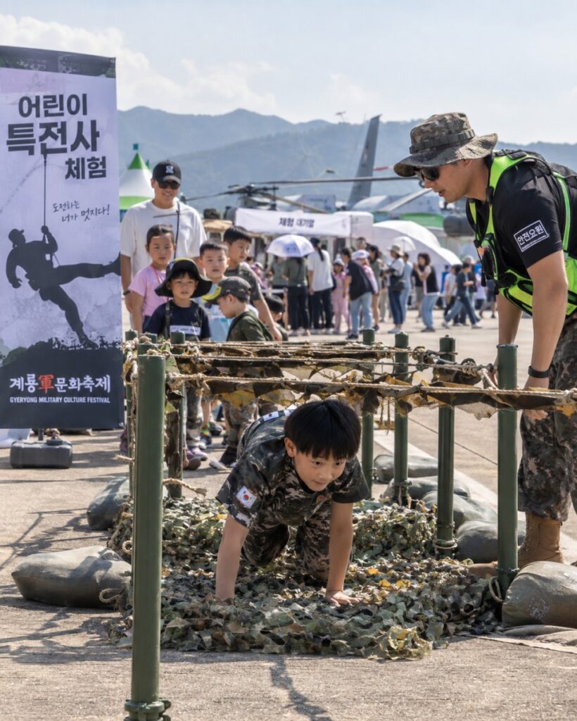 계룡군문화축제 🪖 아이가 좋아할 1순위, 익스트림 유격 챌린지