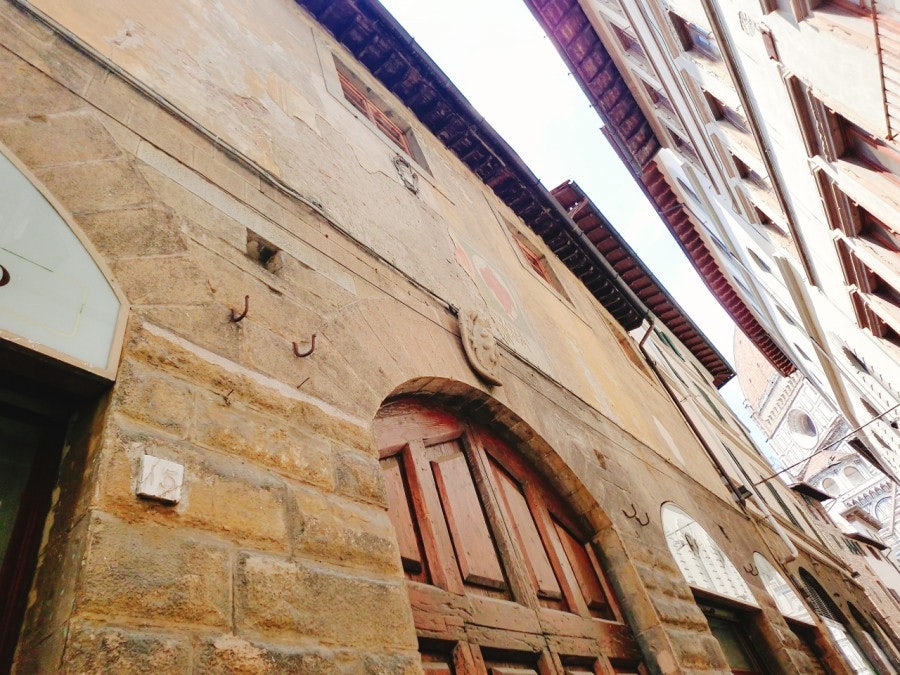 Old buildings facing each other
